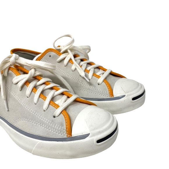 Converse Jack Purcell Low Suede Cream Orange Men Sneakers Custom 168160C-CROGWT - Picture 6 of 10